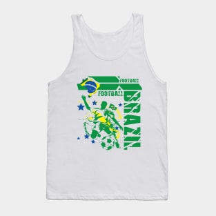 Brazil Football Brazilian Flag Fan Memorabilia Tank Top